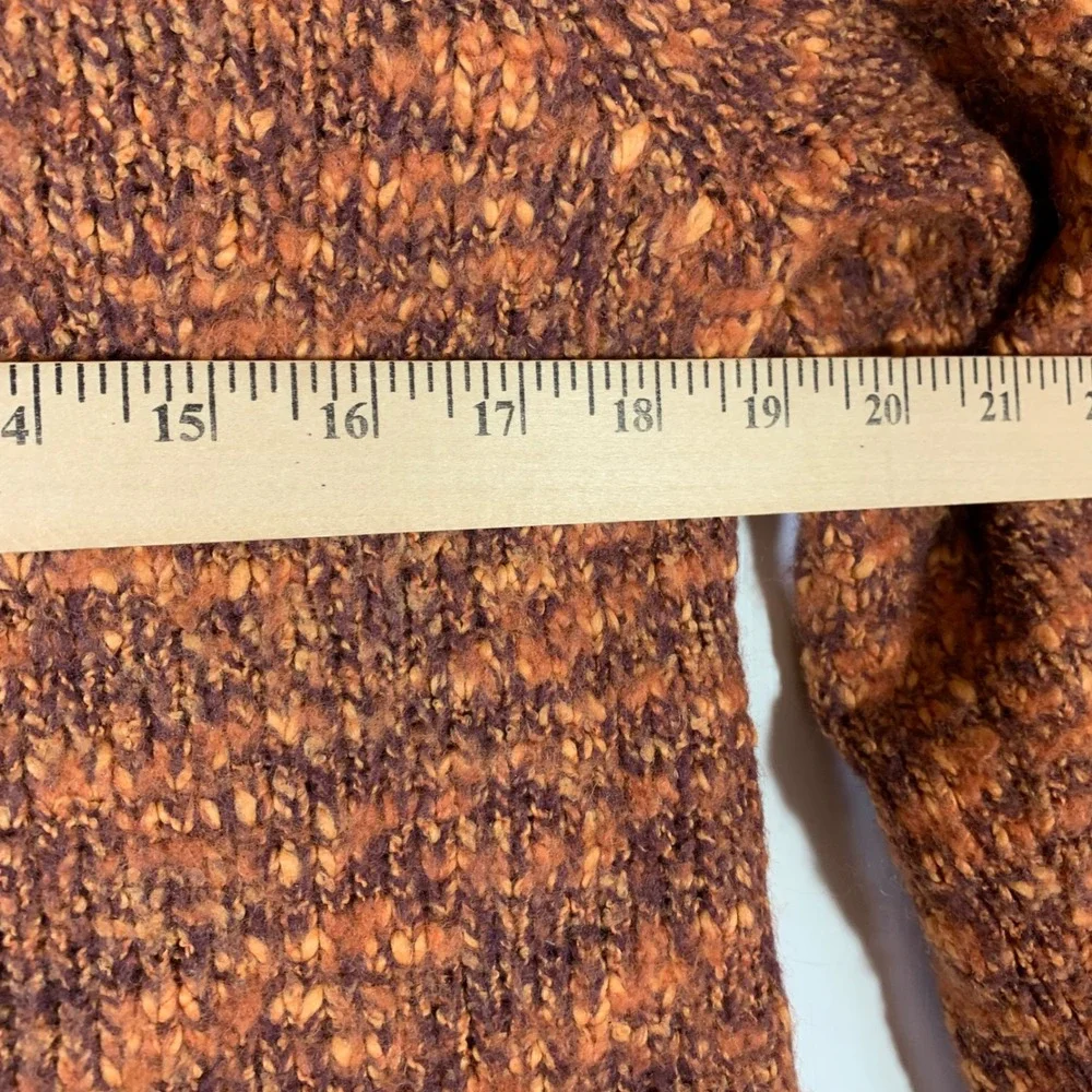 Royal Robbins Womens Marled‎ Wool Blend Raglan Sweater Orange Rust Brown Large